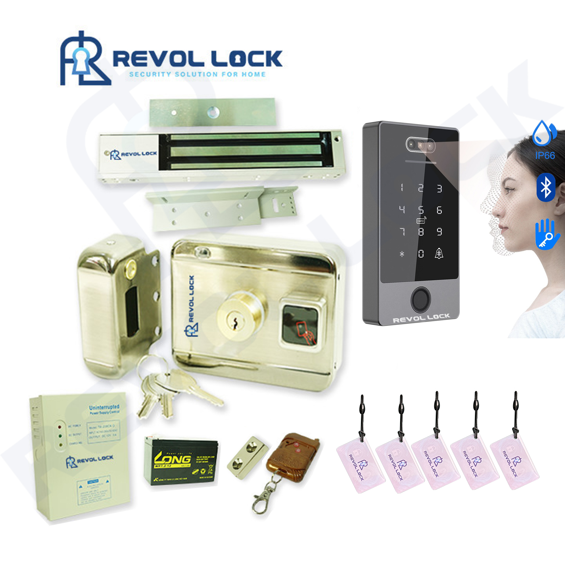 Khóa cổng khuôn mặt Revol Lock FACE-RV3